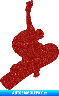 Samolepka Snowboard 012 pravá Ultra Metalic červená