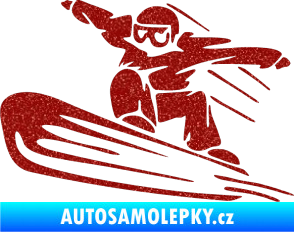 Samolepka Snowboard 014 levá Ultra Metalic červená