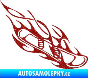 Samolepka Snowboard 015 pravá Ultra Metalic červená