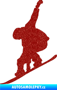 Samolepka Snowboard 018 levá Ultra Metalic červená