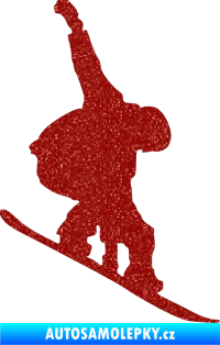 Samolepka Snowboard 018 pravá Ultra Metalic červená