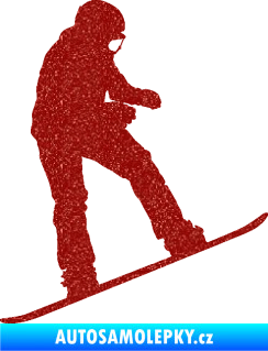Samolepka Snowboard 030 pravá Ultra Metalic červená