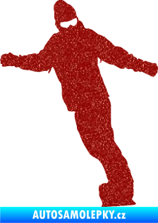 Samolepka Snowboard 031 pravá Ultra Metalic červená