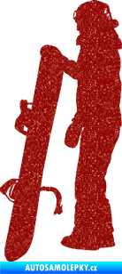 Samolepka Snowboard 032 levá Ultra Metalic červená