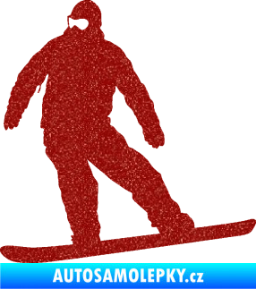 Samolepka Snowboard 034 levá Ultra Metalic červená