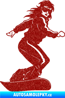 Samolepka Snowboard 036 pravá Ultra Metalic červená