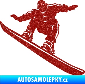 Samolepka Snowboard 038 levá Ultra Metalic červená