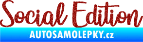 Samolepka Social edition nápis Ultra Metalic červená