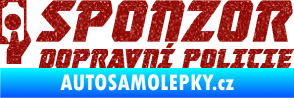 Samolepka Sponzor dopravní policie 004 Ultra Metalic červená