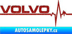 Samolepka Srdeční tep 037 levá Volvo Ultra Metalic červená