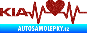Samolepka Srdeční tep 048 levá Kia Ultra Metalic červená