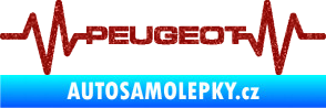 Samolepka Srdeční tep 053 Peugeot Ultra Metalic červená