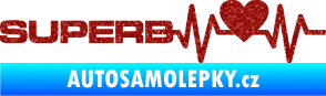 Samolepka Srdeční tep 072 levá Superb Ultra Metalic červená