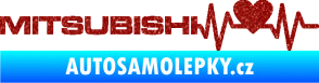 Samolepka Srdeční tep 082 levá Mitsubishi Ultra Metalic červená