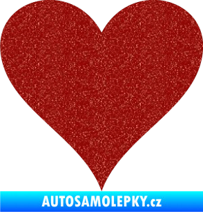 Samolepka Srdíčko 001 Ultra Metalic červená