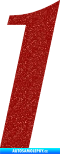 Samolepka Startovní číslo 1 typ 3 Ultra Metalic červená