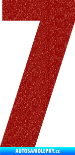 Samolepka Startovní číslo 7 typ 2    Ultra Metalic červená