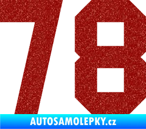 Samolepka Startovní číslo 78 Ultra Metalic červená