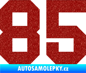 Samolepka Startovní číslo 85 Ultra Metalic červená