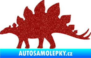 Samolepka Stegosaurus 001 levá Ultra Metalic červená