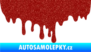 Samolepka Stékájící skvrna 001 levá krevní cákanec Ultra Metalic červená