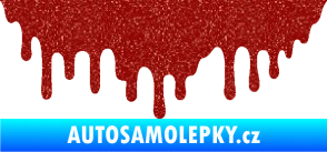 Samolepka Stékající skvrna 007 levá Ultra Metalic červená