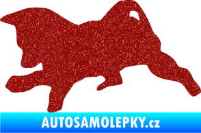 Samolepka Štěňátko 002 levá německý ovčák Ultra Metalic červená