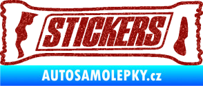 Samolepka Stickers nápis Ultra Metalic červená