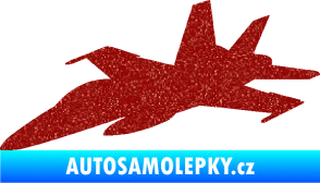 Samolepka Stíhací letoun 001 levá Ultra Metalic červená