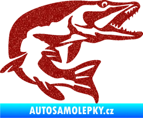 Samolepka Štika 001 pravá Ultra Metalic červená