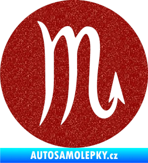 Samolepka Štír 001 - horoskop Ultra Metalic červená