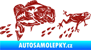 Samolepka Sumec 005 levá se žábou Ultra Metalic červená