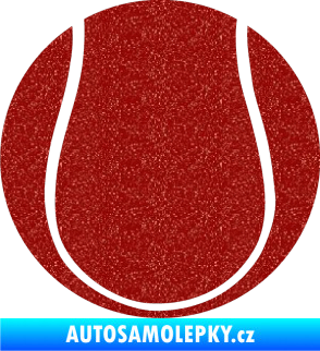 Samolepka Tenisový míček Ultra Metalic červená