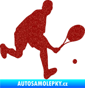 Samolepka Tenista 007 pravá Ultra Metalic červená