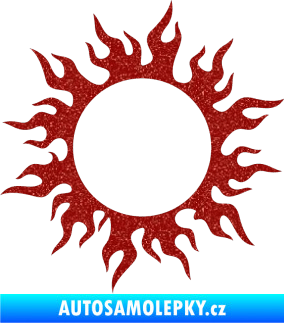 Samolepka Tetování 116 slunce s plameny Ultra Metalic červená