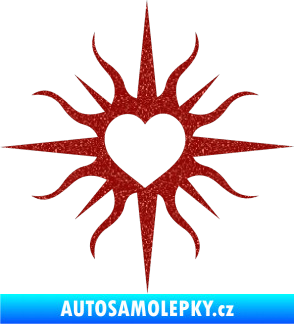 Samolepka Tetování 158 srdce Ultra Metalic červená