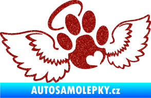 Samolepka Tlapka 010 andělíček levá Ultra Metalic červená