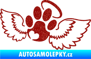 Samolepka Tlapka 010 andělíček pravá Ultra Metalic červená