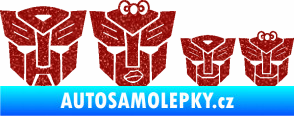 Samolepka Transformers 001 rodinka v autě Ultra Metalic červená