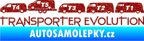 Samolepka Transporter evolution - levá Ultra Metalic červená