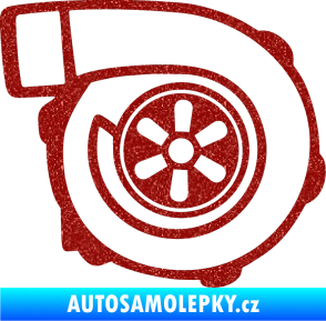 Samolepka Turbo silueta 001  pravá Ultra Metalic červená