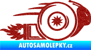Samolepka Turbo šnek 002 pravá Ultra Metalic červená
