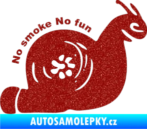 Samolepka Turbo šnek 005 no smoke no fun pravá Ultra Metalic červená