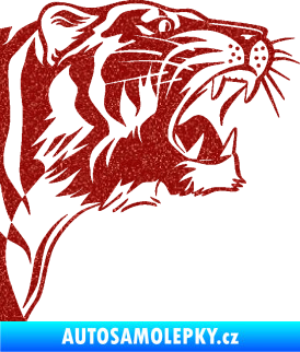 Samolepka Tygr 002 pravá Ultra Metalic červená