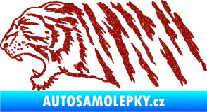 Samolepka Tygr 004 levá Ultra Metalic červená