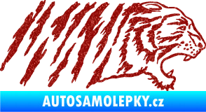 Samolepka Tygr 004 pravá Ultra Metalic červená