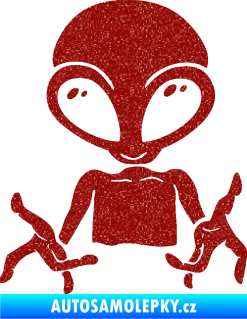 Samolepka UFO 006 levá Ultra Metalic červená