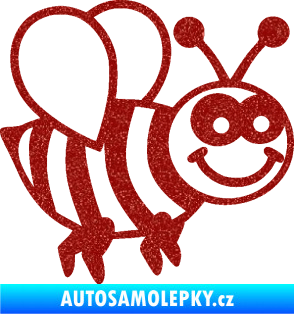 Samolepka Včela 003 pravá happy Ultra Metalic červená