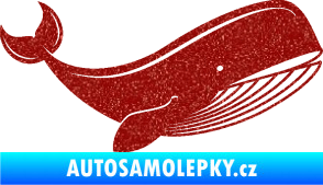 Samolepka Velryba 001 pravá Ultra Metalic červená