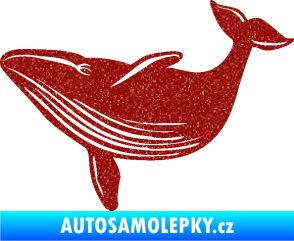 Samolepka Velryba 002 levá Ultra Metalic červená